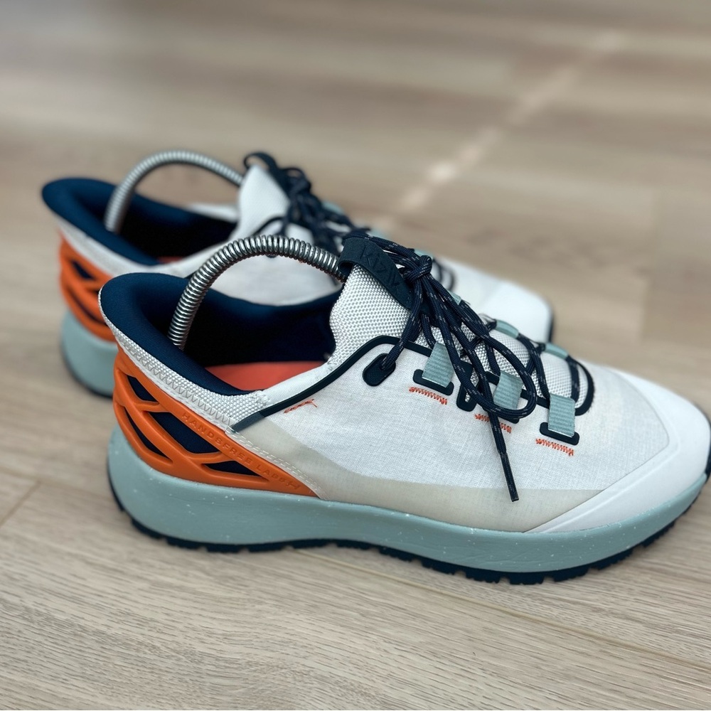 Stylish Women's Athletic Shoes - White and Orange